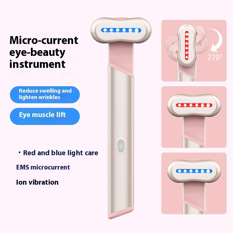 4-Color Electric Eye Massager: Red & Blue Light, Therapeutic - Monaali