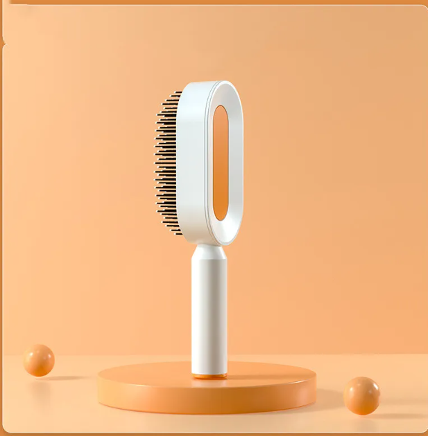 Self-Cleaning Anti-Static Hair Brush with One-Key Cleaning and Airbag Massage for Women